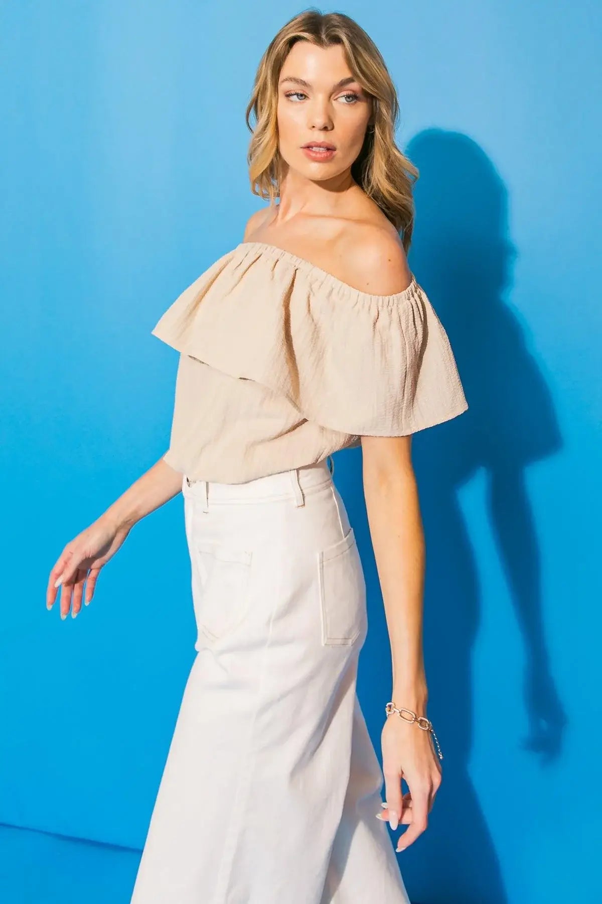 LOVELY MOOD WOVEN TOP - Flying Tomato - Flyclothing LLC