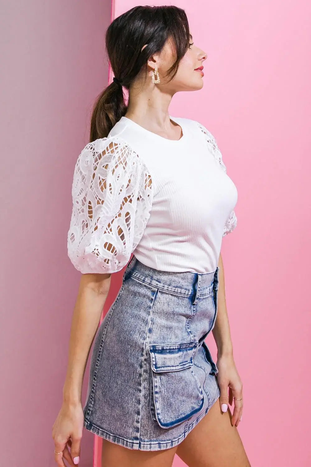 GETTING INTO THE GROOVE KNIT TOP - Flying Tomato - Flyclothing LLC