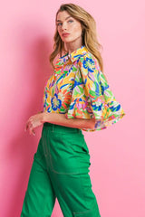 READY TO GET AWAY WOVEN TOP - Flying Tomato - Flyclothing LLC