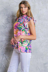 DAYTIME DREAMS WOVEN TOP - Flying Tomato - Flyclothing LLC