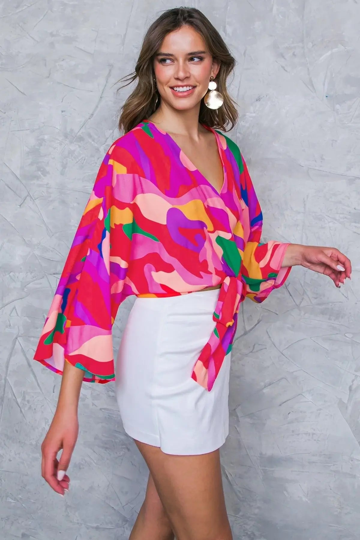 LOVE YOU LIKE WOVEN TOP - Flying Tomato - Flyclothing LLC