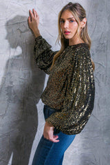 HOPE YOU REMEMBER SEQUIN TOP - Flying Tomato - Flyclothing LLC