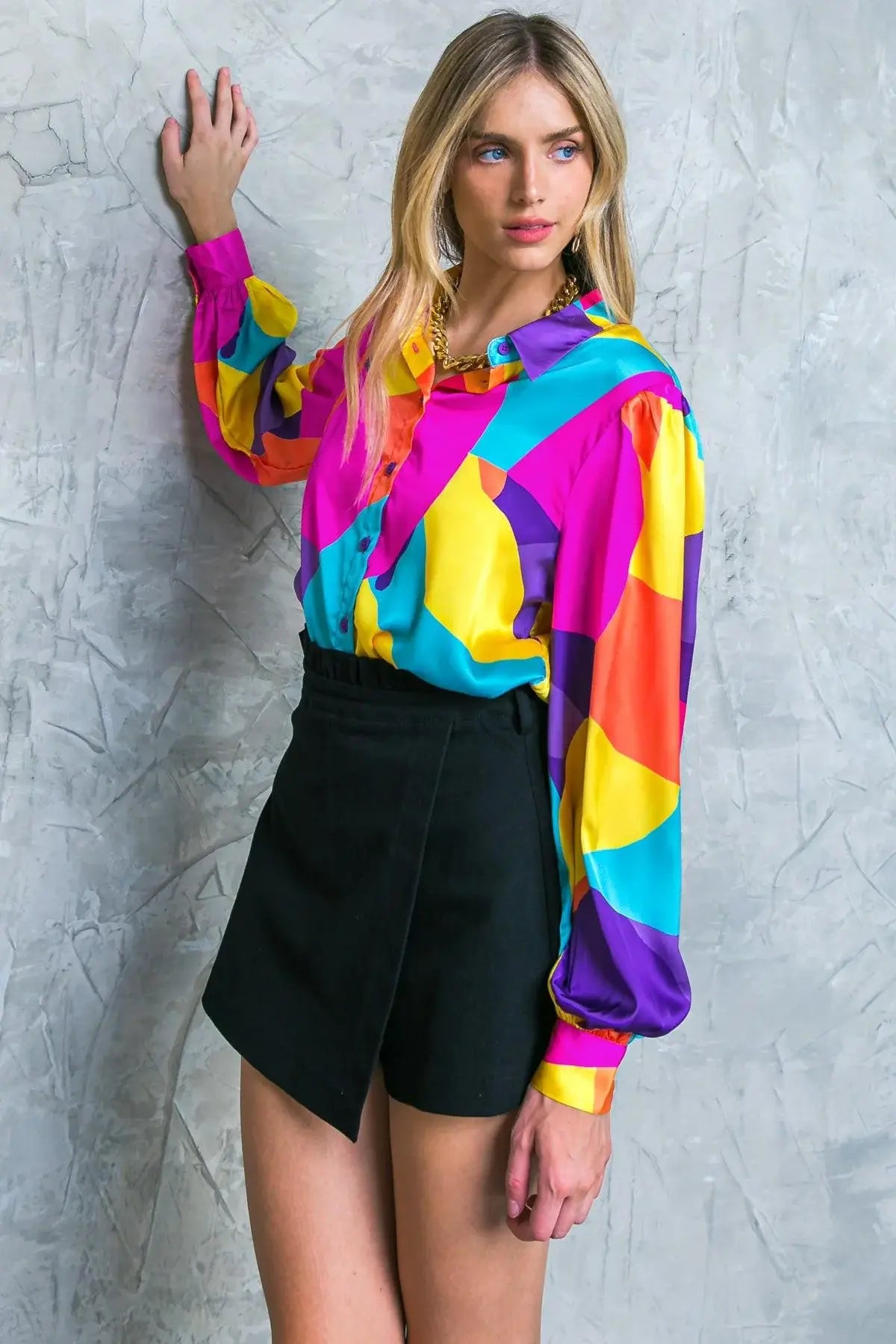 FOLLOW THE FLOW WOVEN TOP - Flying Tomato - Flyclothing LLC