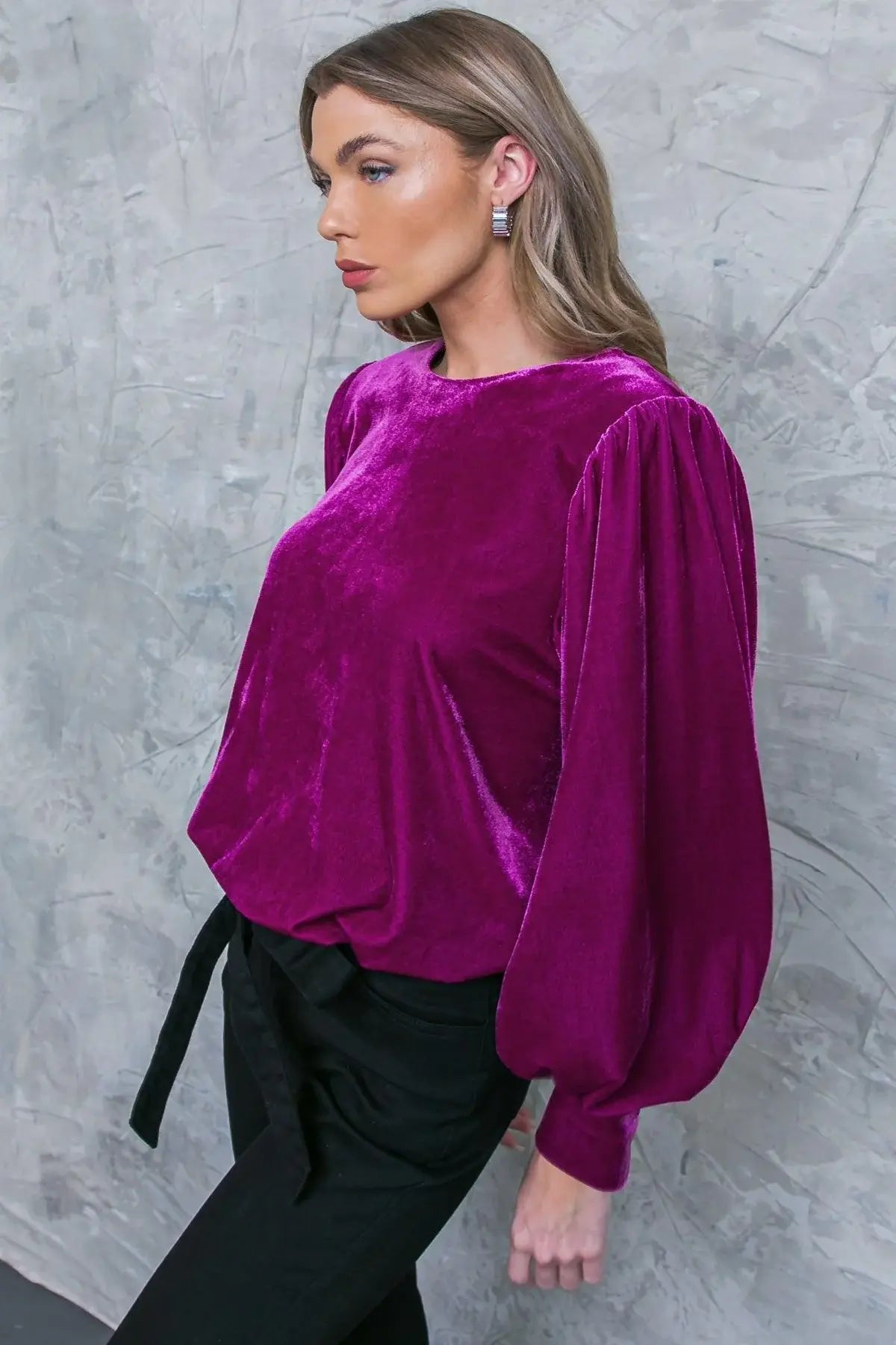 IT'S YOUR TIME VELVET TOP - Flying Tomato - Flyclothing LLC