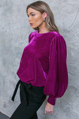 IT'S YOUR TIME VELVET TOP - Flying Tomato - Flyclothing LLC