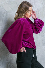 IT'S YOUR TIME VELVET TOP - Flying Tomato - Flyclothing LLC