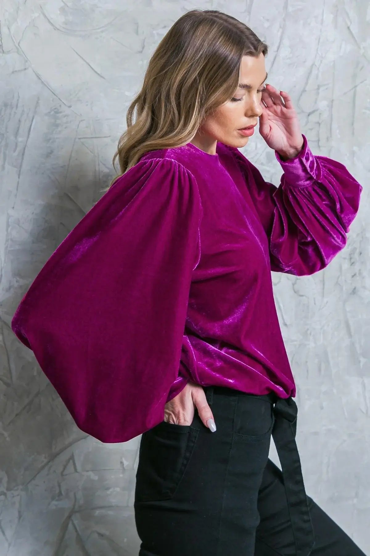 IT'S YOUR TIME VELVET TOP - Flying Tomato - Flyclothing LLC