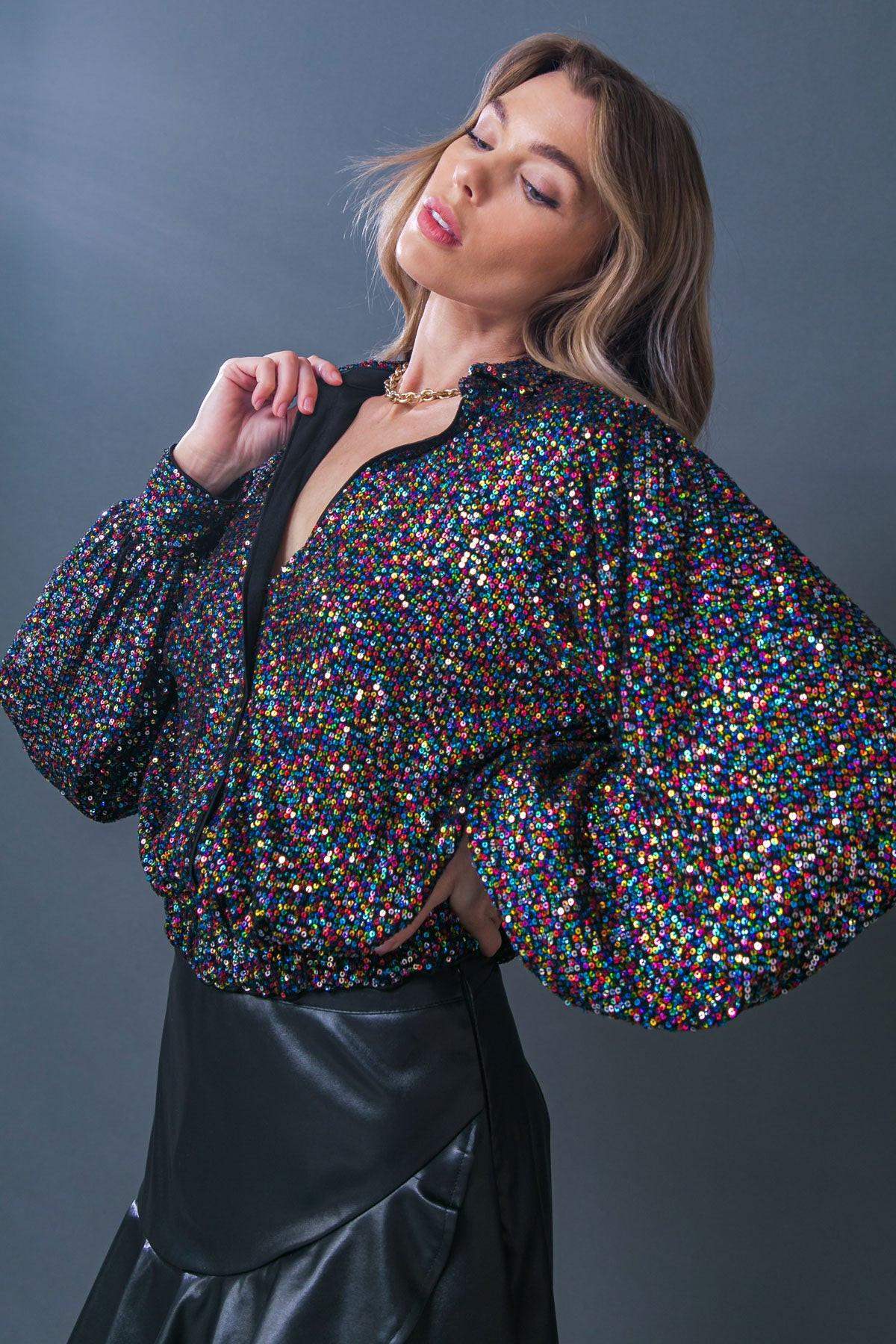 FREEDOM CALLS SEQUIN TOP - Flying Tomato - Flyclothing LLC
