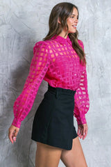 FLUTTERING ON WOVEN TOP - Flying Tomato - Flyclothing LLC
