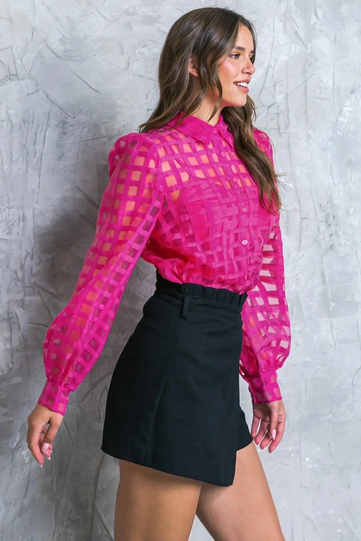 FLUTTERING ON WOVEN TOP - Flying Tomato - Flyclothing LLC
