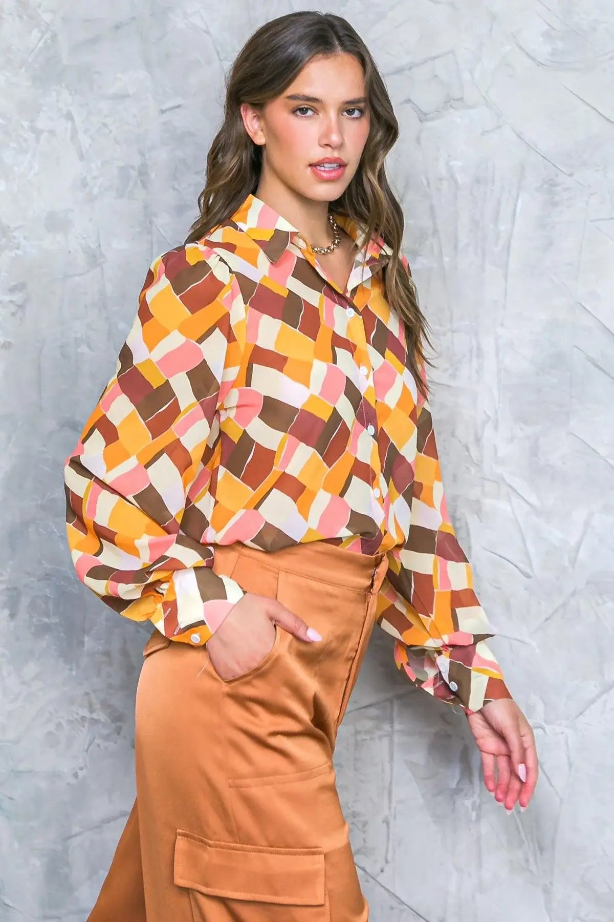 ENJOY EACH DAY WOVEN TOP - Flying Tomato - Flyclothing LLC