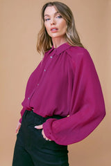 MIDNIGHT CHIC WOVEN TOP - Flying Tomato - Flyclothing LLC