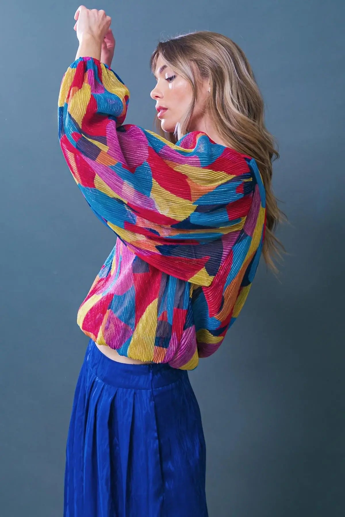 FEELING DELIGHTFUL WOVEN TOP - Flying Tomato - Flyclothing LLC