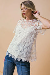 MELT MY HEART LACE TOP - Flying Tomato - Flyclothing LLC