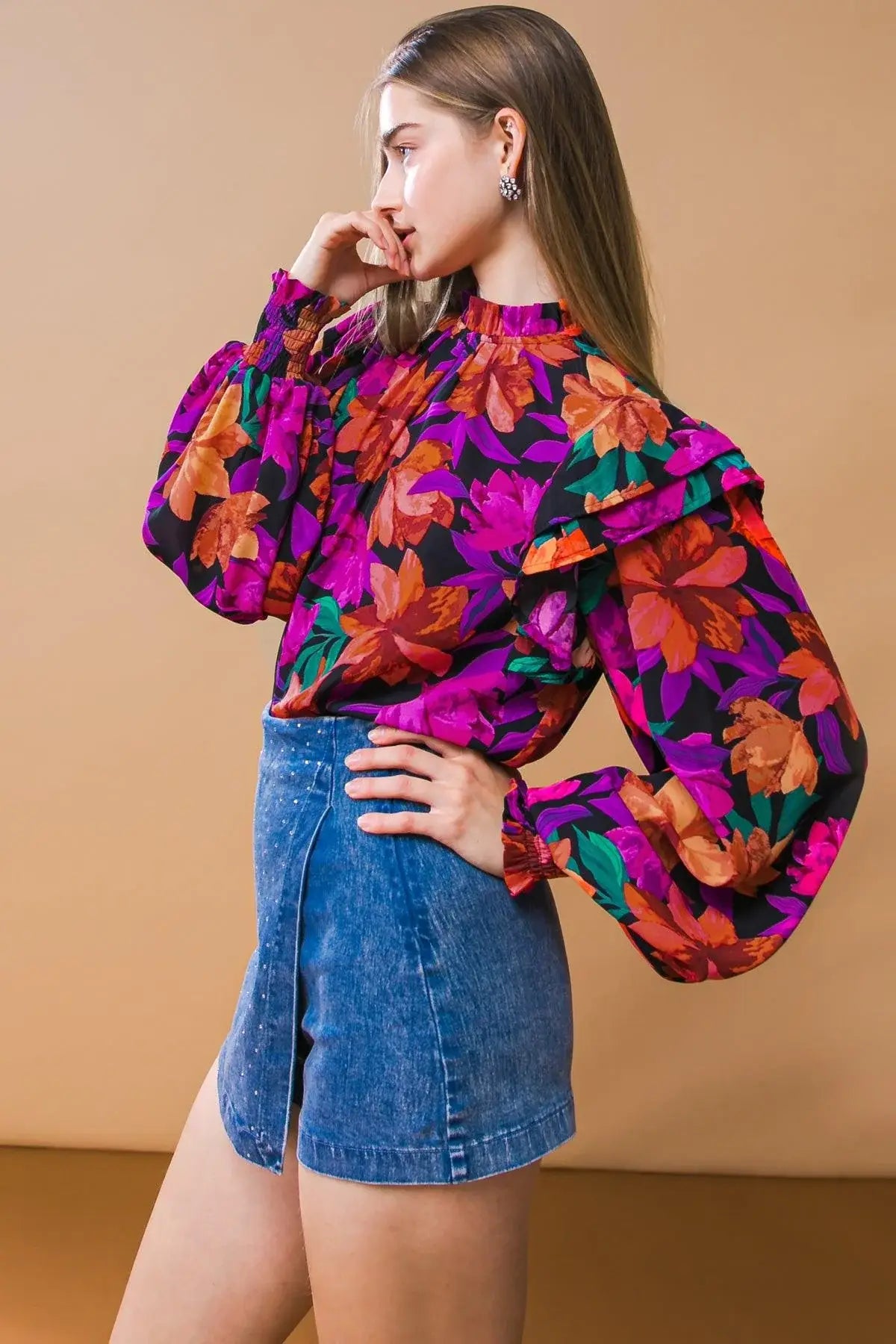 MOODY SWEETIE WOVEN TOP - Flying Tomato - Flyclothing LLC