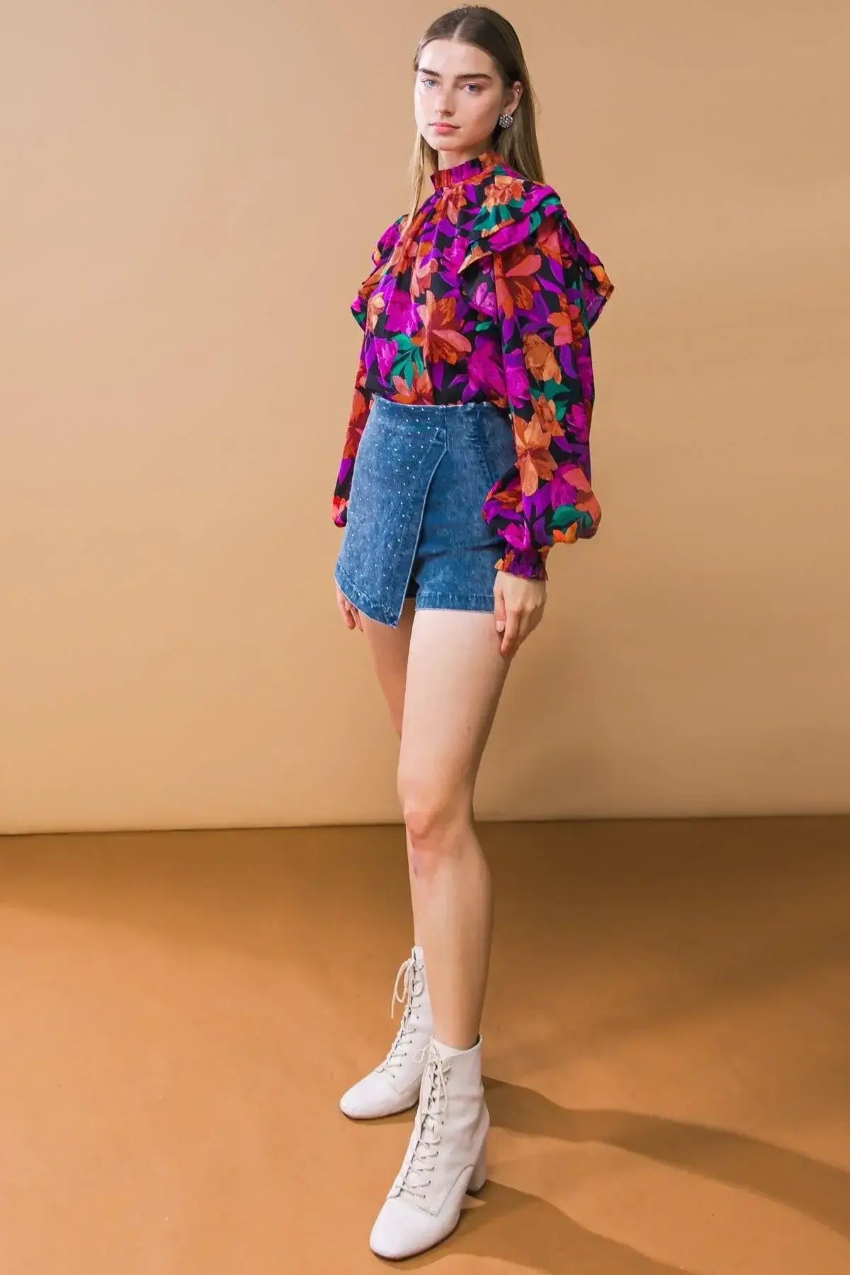 MOODY SWEETIE WOVEN TOP - Flying Tomato - Flyclothing LLC