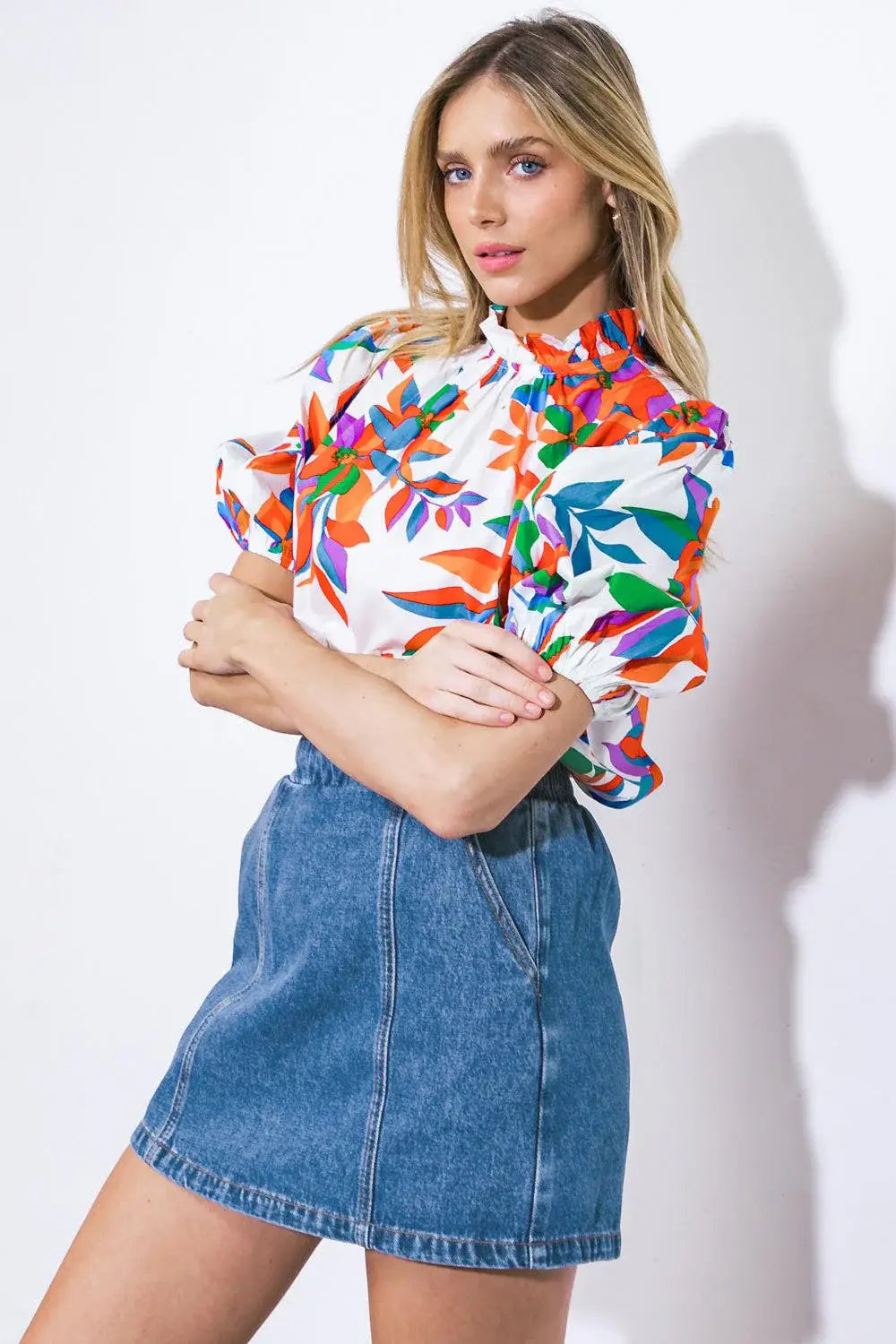 BRAVE NEW WORLD WOVEN TOP - Flying Tomato - Flyclothing LLC