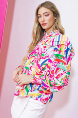 GRACEFUL IMPRESSION WOVEN TOP - Flying Tomato - Flyclothing LLC