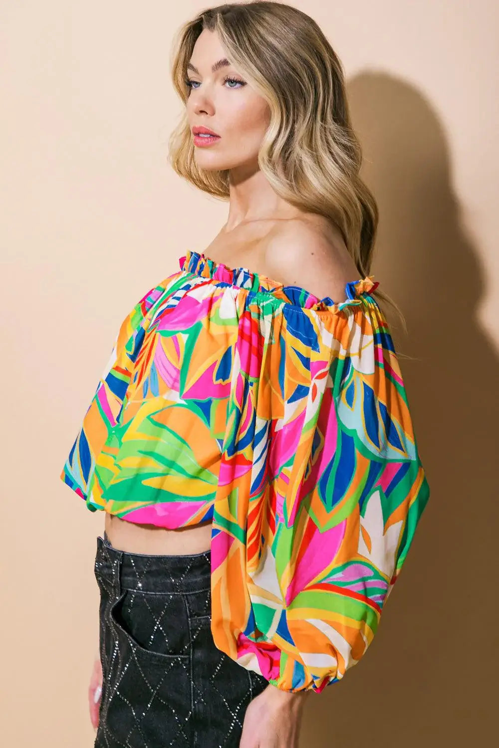 ENTERTAIN ME WOVEN TOP - Flying Tomato - Flyclothing LLC