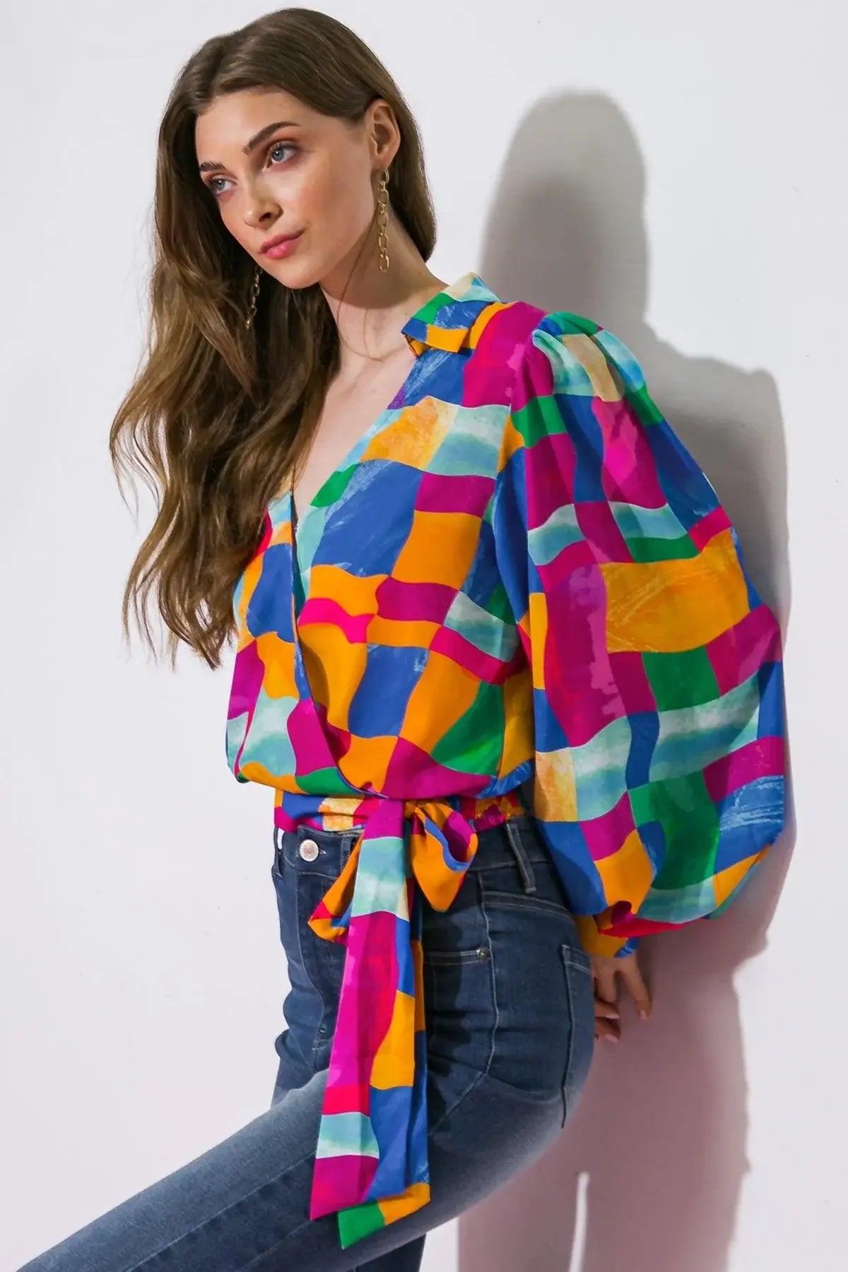 LOVELY STATEMENT WOVEN TOP - Flying Tomato - Flyclothing LLC