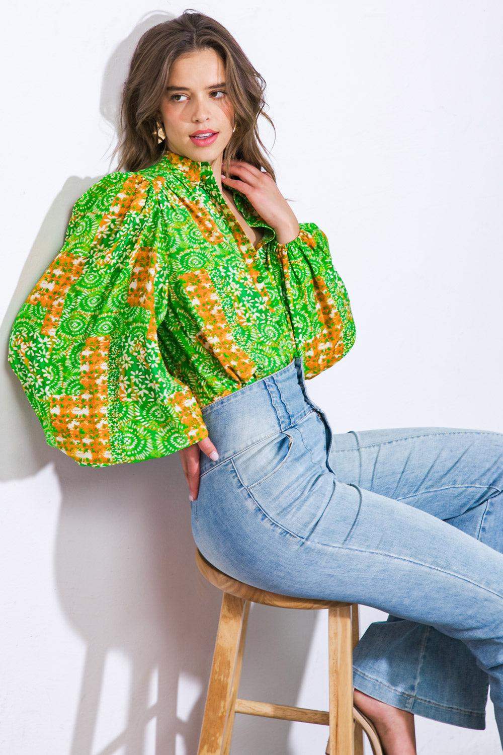ALL OF MY LOVE WOVEN TOP - Flying Tomato - Flyclothing LLC