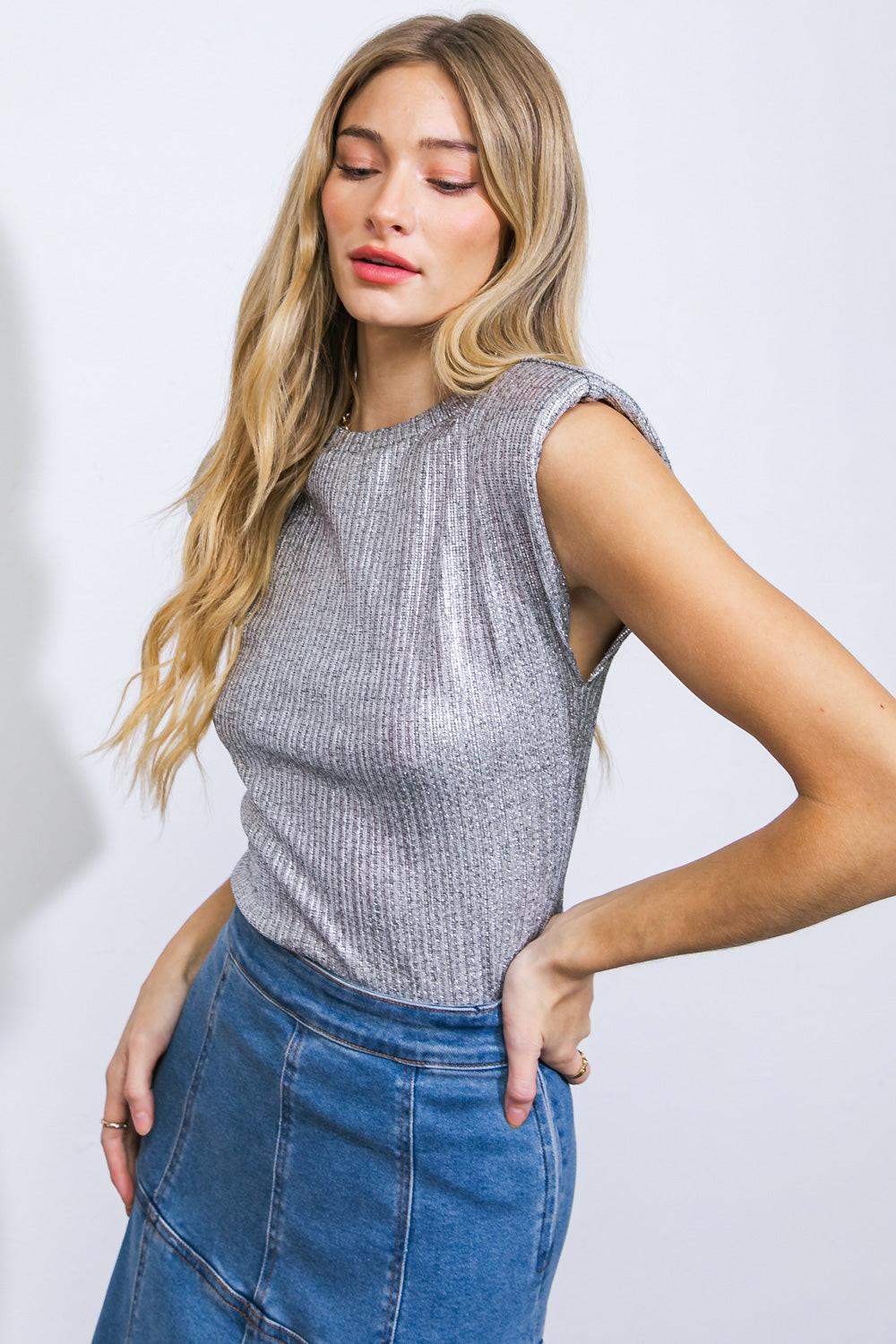 STYLE FILE RIBBED KNIT TOP - Flying Tomato - Flyclothing LLC