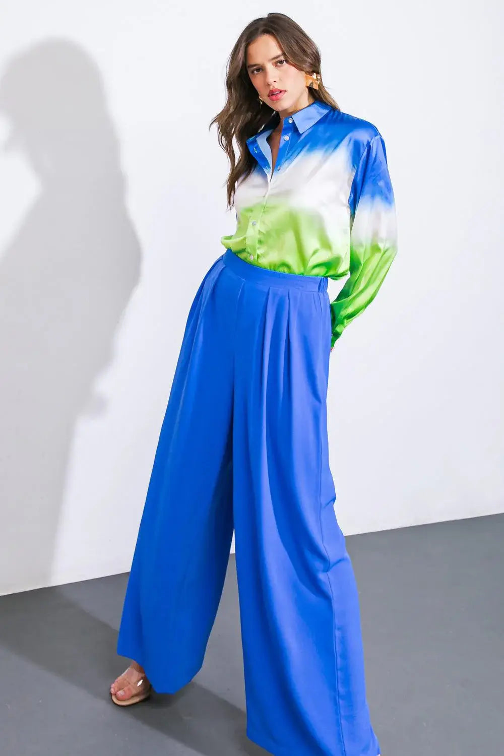 ALWAYS BE AROUND WOVEN TOP AND PANT SET - Flying Tomato - Flyclothing LLC