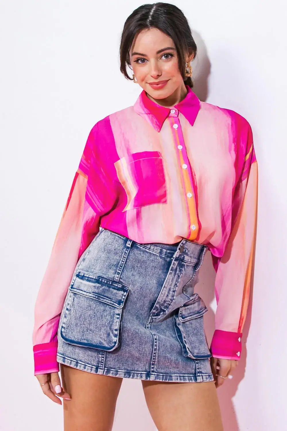 TAKE THE LEAD WOVEN TOP - Flying Tomato - Flyclothing LLC