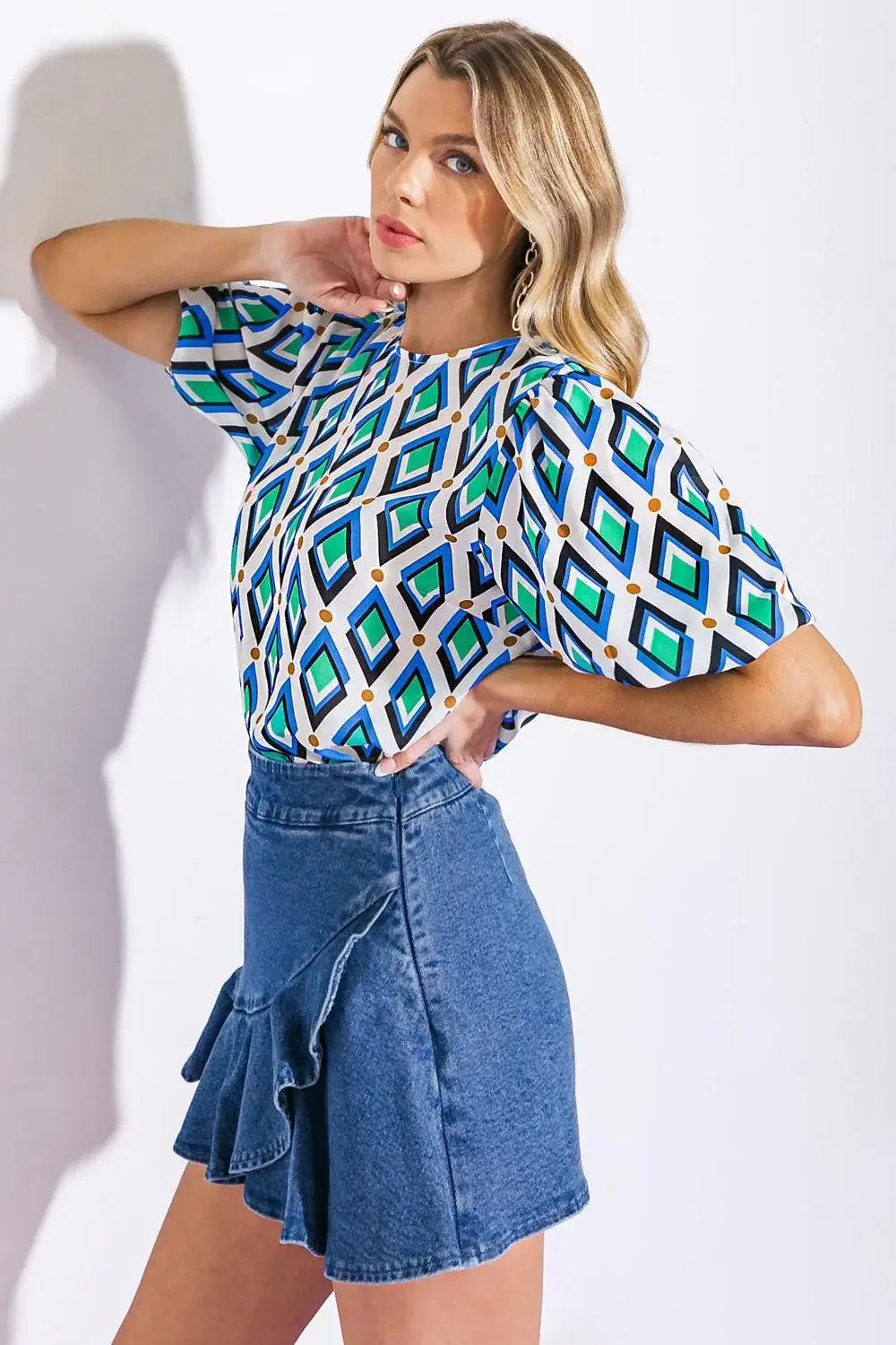 FRESH TAKE WOVEN TOP - Flying Tomato - Flyclothing LLC