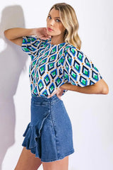 FRESH TAKE WOVEN TOP - Flying Tomato - Flyclothing LLC