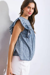 A MAGIC MOMENT WOVEN TOP - Flying Tomato - Flyclothing LLC