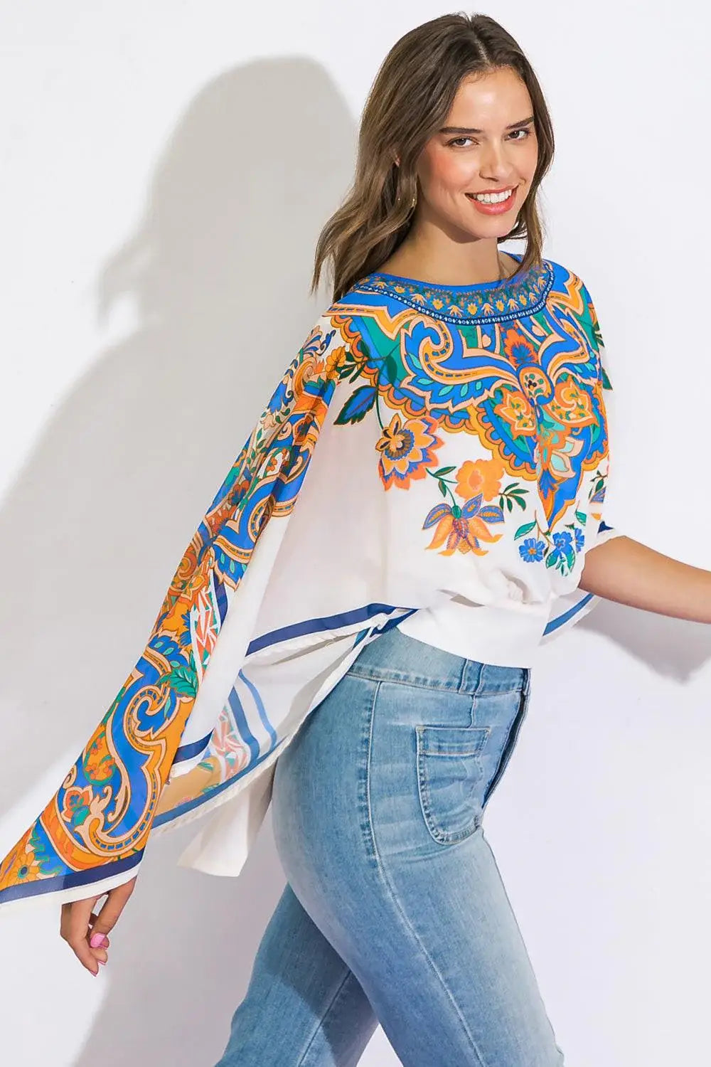 RIGHT THIS WAY WOVEN TOP - Flying Tomato - Flyclothing LLC