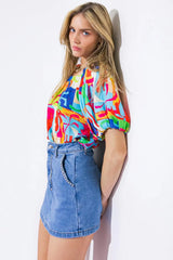 GRACEFUL BEAUTY WOVEN TOP - Flying Tomato - Flyclothing LLC