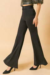COUNTDOWN THE HOURS WOVEN FLARED PANTS - Flying Tomato - Flyclothing LLC