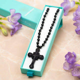 Sacred Armor: Black Obsidian Cross of Faith & Protection - Conscious Items - Flyclothing LLC
