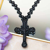 Sacred Armor: Black Obsidian Cross of Faith & Protection - Conscious Items - Flyclothing LLC