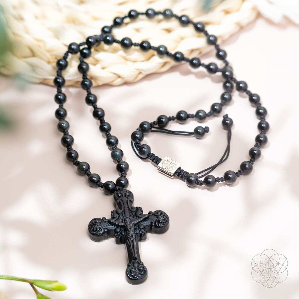 Sacred Armor: Black Obsidian Cross of Faith & Protection - Conscious Items - Flyclothing LLC