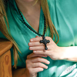 Sacred Armor: Black Obsidian Cross of Faith & Protection