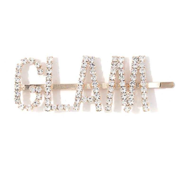 Saige Crystal Pave "GLAM" Rhinestone Hair Pin Bobby Pin - Madeline Love - Flyclothing LLC