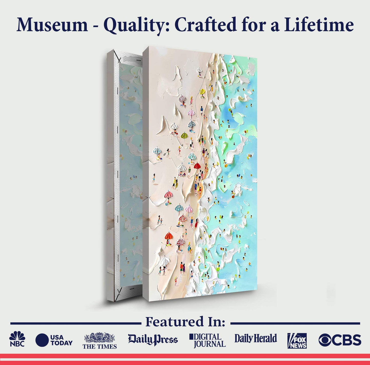 Beachfront Painting Coastal Wall Art - Tailored Canvases - Flyclothing LLC