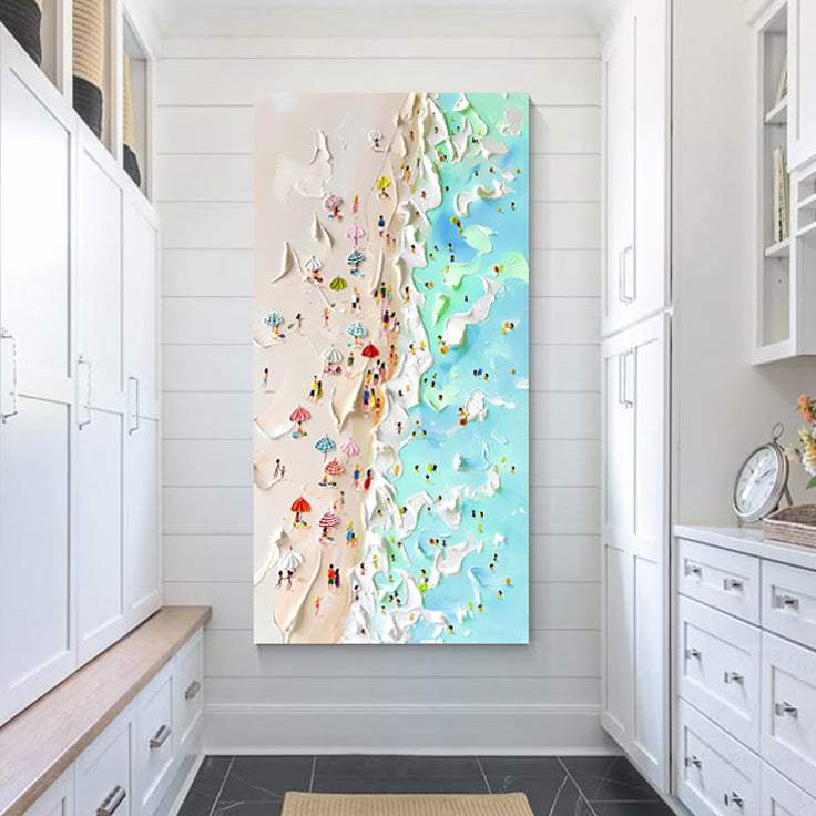 Beachfront Painting Coastal Wall Art - Tailored Canvases - Flyclothing LLC