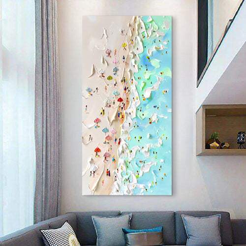 Beachfront Painting Coastal Wall Art - Tailored Canvases - Flyclothing LLC