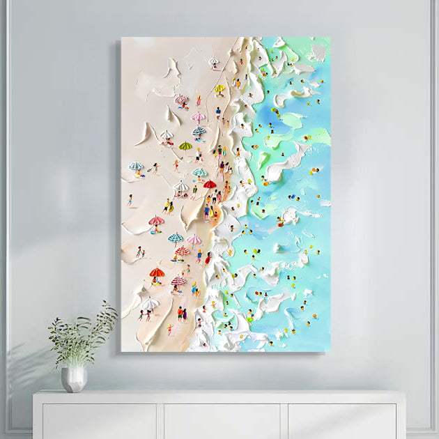Beachfront Painting Coastal Wall Art - Tailored Canvases - Flyclothing LLC
