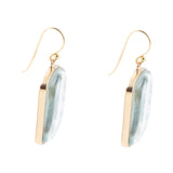 Santorini Cobalt Blue and White Golden Earrings - Barse Jewelry