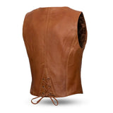 Savannah Women's Western Style Motorcycle Leather Vest - First Manufacturing Company - Flyclothing LLC