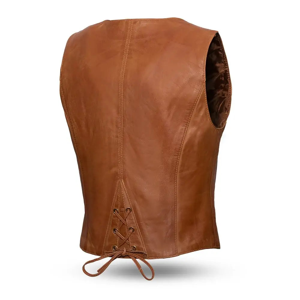 Savannah Women's Western Style Motorcycle Leather Vest - First Manufacturing Company - Flyclothing LLC