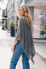 Scallop Lace Knit Poncho - Boho Clothing and Accessories - Flyclothing LLC