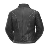 Scarlett Star - Womens Motorcycle Leather Jacket - First Manufacturing Company - Flyclothing LLC