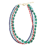 Scarsdale Multi Stone Colorful Statement Necklace - Barse Jewelry