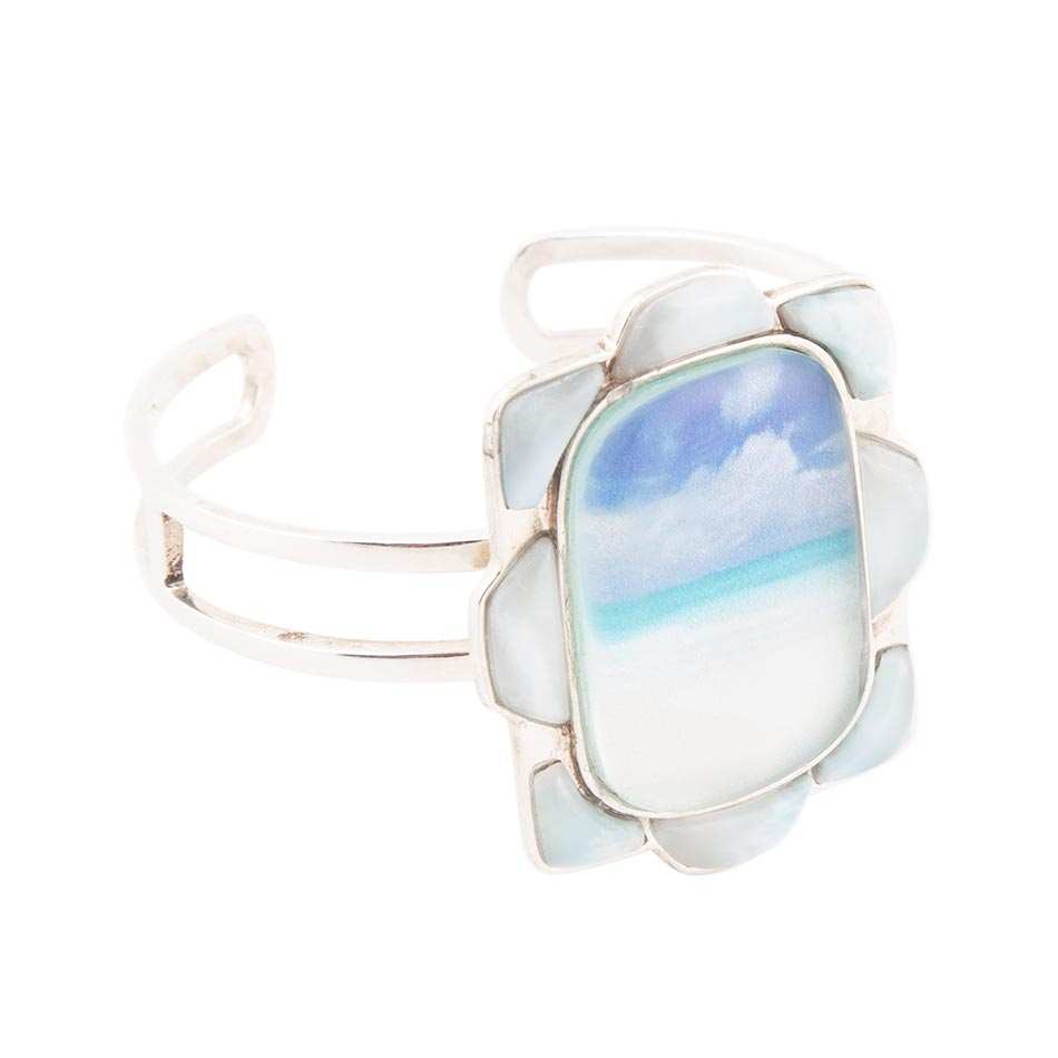 Scenic Beach Blue Larimar and Sterling Silver Cuff Bracelet - Barse Jewelry - Flyclothing LLC